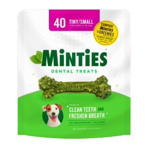 MINTIES Dog Dental Bone Treats, Dental Chews for Tiny_Small Dogs 5-39 lbs, 40 Count