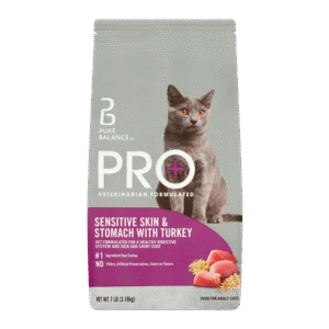 Pure Balance PRO+ Sensitive Skin & Stomach with Turkey Dry Cat Food, 7 lbs