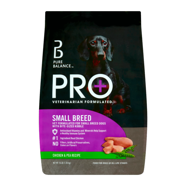 Pure Balance Pro+ Small Breed Chicken & Pea Recipe Dry Dog Food, 16 lbs