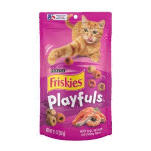 Purina Friskies Playfuls Salmon & Shrimp Flavor Treats for Cats, 2.1 oz Pouch