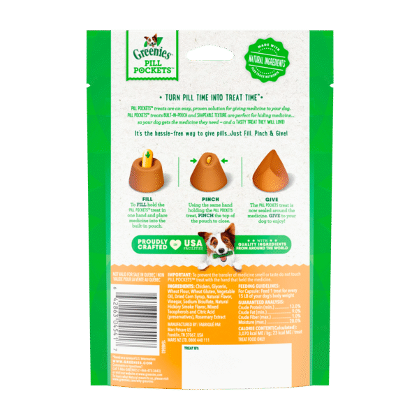 GREENIES PILL POCKETS for Dogs Capsule Size Natural Soft Dog Treats, Chicken Flavor, 7.9 oz. Pack - Image 2