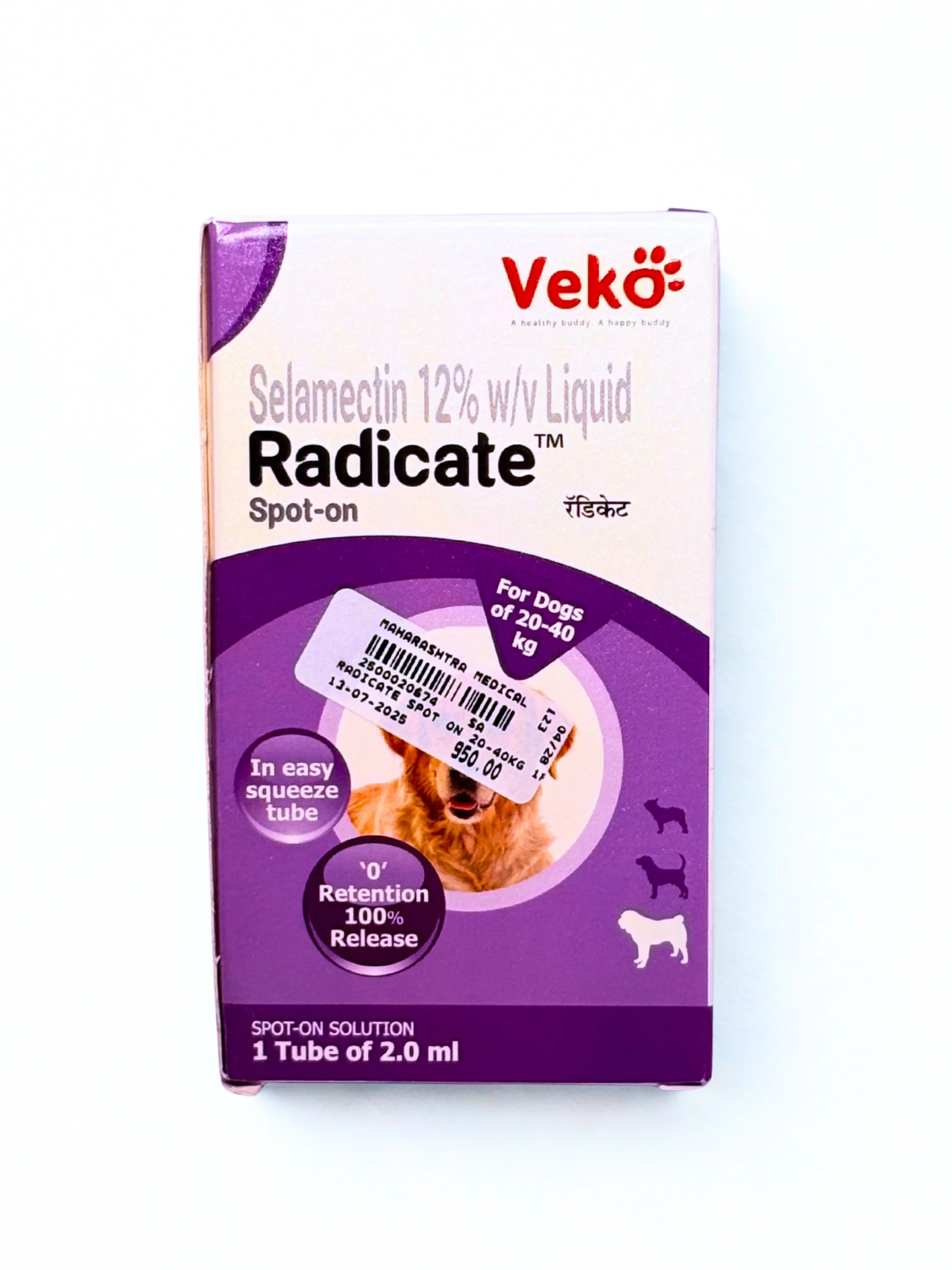 RADICATE SPOT ON 20 TO 40KG 2.0ML