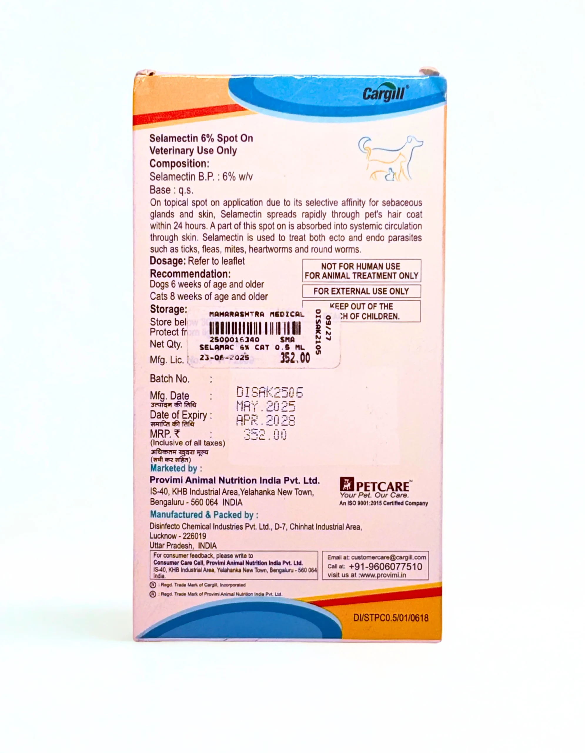 SELAMEC SPOT ON FOR DOG & CAT 0.5ML - Image 2