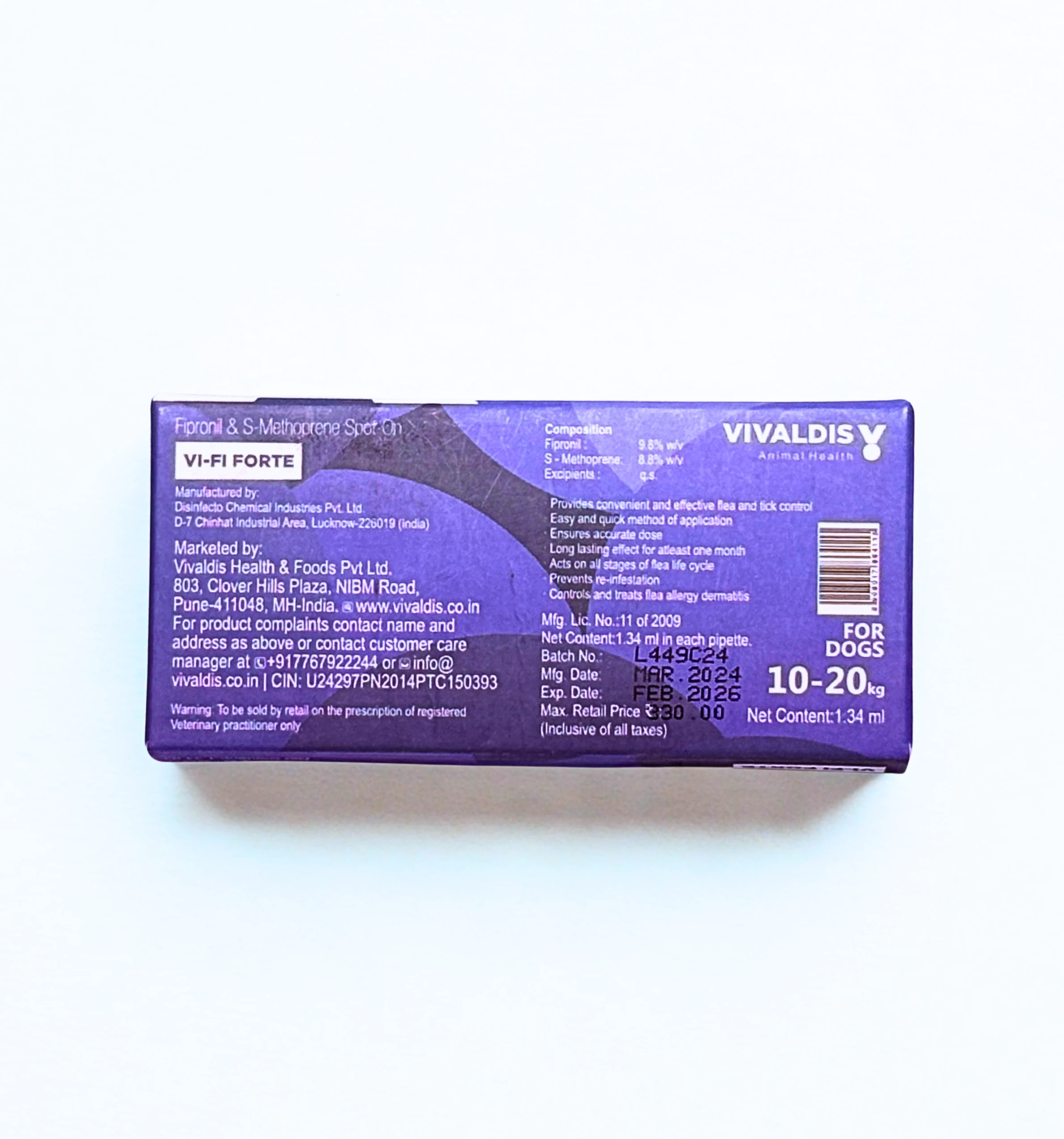 VI-FI FORTE SPOT ON 10 TO 20 KG DOG - Image 2