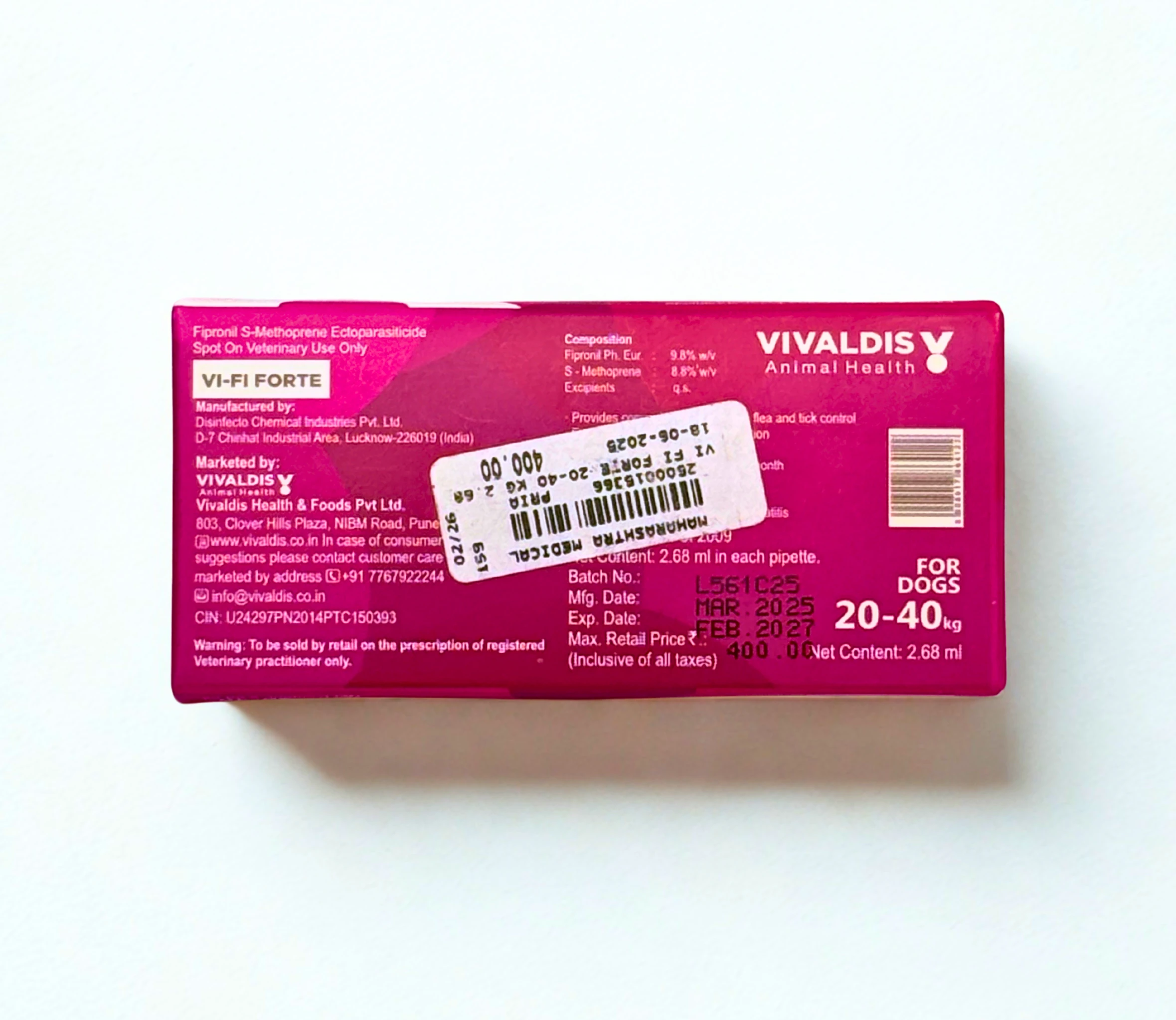 VI-FI FORTE SPOT ON 20 TO 40 KG DOG - Image 2