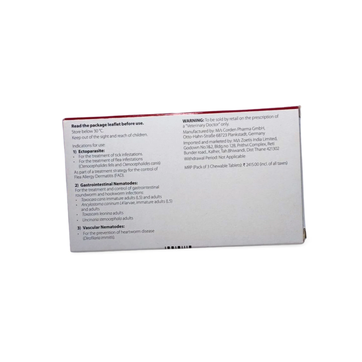 SIMPARICA TRIO 20 TO 40 KG 3 CHEWABLE TABLETS - Image 3