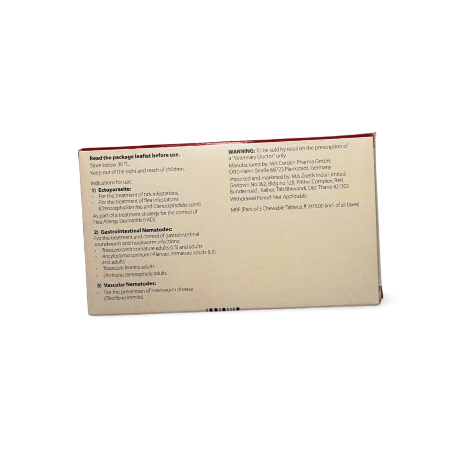 SIMPARICA TRIO 20 TO 40 KG 3 CHEWABLE TABLETS - Image 2