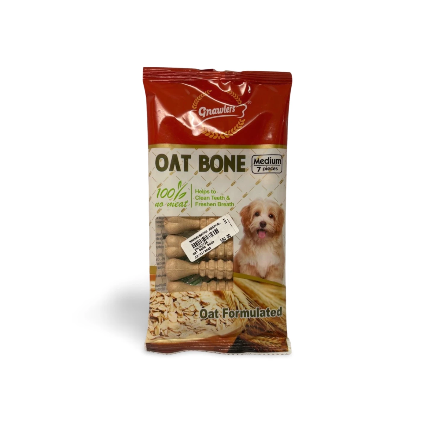 GNAWLERS OAT BONE MEDIUM 60 GM