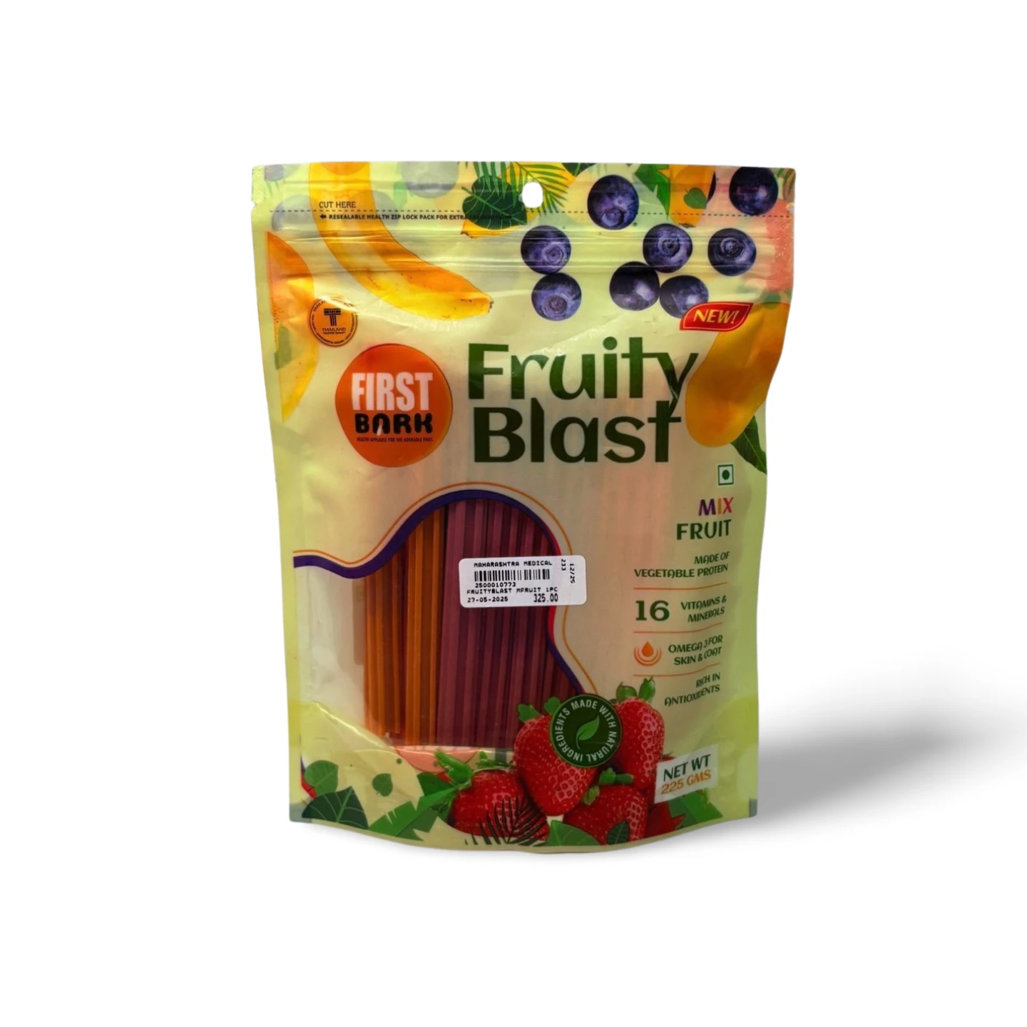 FIRST BARK FRUITY BLAST MIX FRUIT 225 GM