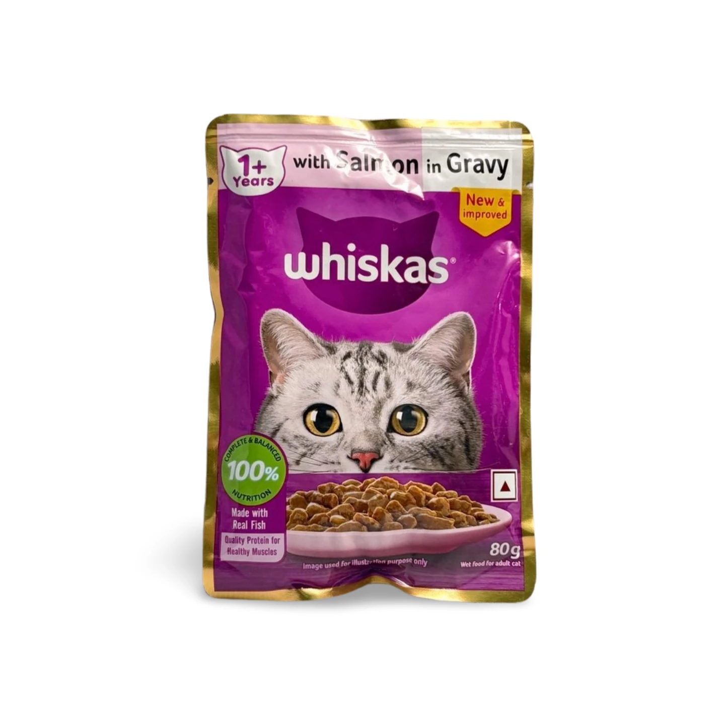 WHISKAS SALMON IN GRAVY 1+ YEARS 80 GM