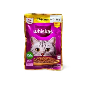 WHISKAS CHICKEN IN GRAVY ADULT CAT 80 GM
