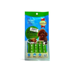 SMARTHEART CHICKEN & SPINACH CREAMY TREAT FOR DOGS 15GM*4