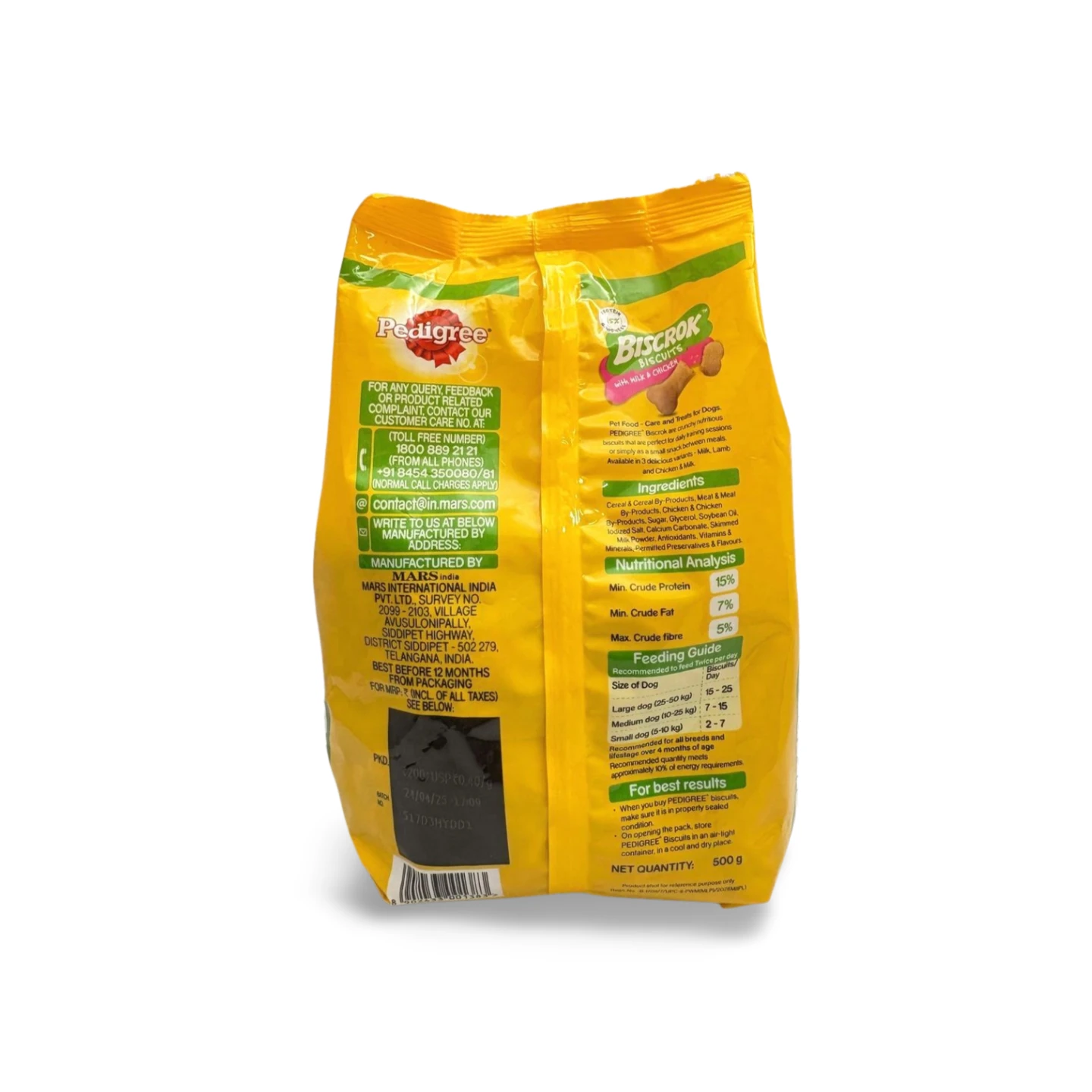 PEDIGREE BISCROK BISCUITS WITH MILK & CHICKEN 500GM - Image 3