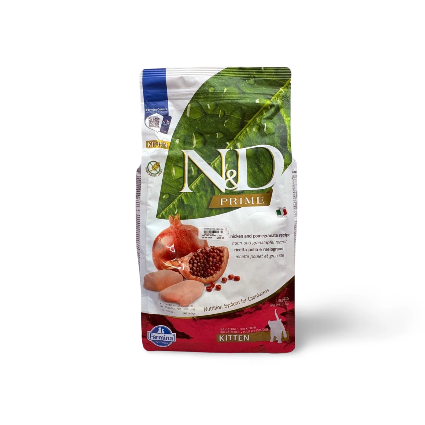 N&D PRIME KITTEN CHICKEN & POMEGRANATE 1.5 KG